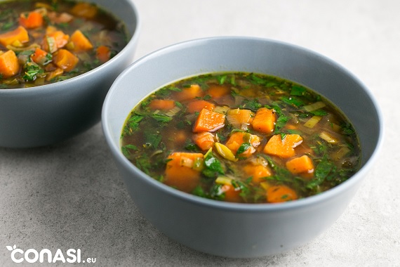 Recetas Ecológicas: Sopa de batata y verduras