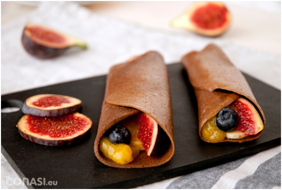 ‘Recetas Ecológicas’: Crêpes de plátano deshidratados y frutas