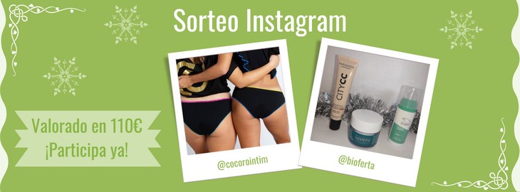Sorteo en Instagram: Pack de cosmética bio y bragas menstruales