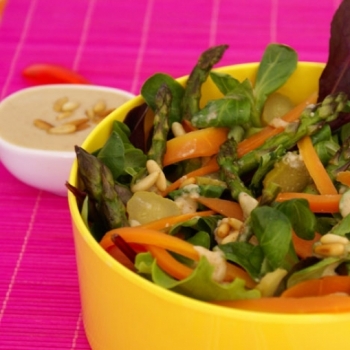 Recetas Ecológicas: Ensalada de espárragos con ‘ali oli de piñones’
