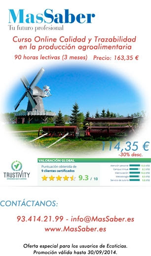 Curso online con descuento: Calidad y Trazabilidad en la producción agroalimentaria