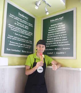 Barcelona. Heladería-yogurtería ecológica