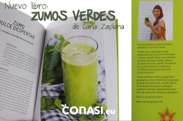 Zumos verdes el primer libro de Carla Zaplana ya disponible en Conasi