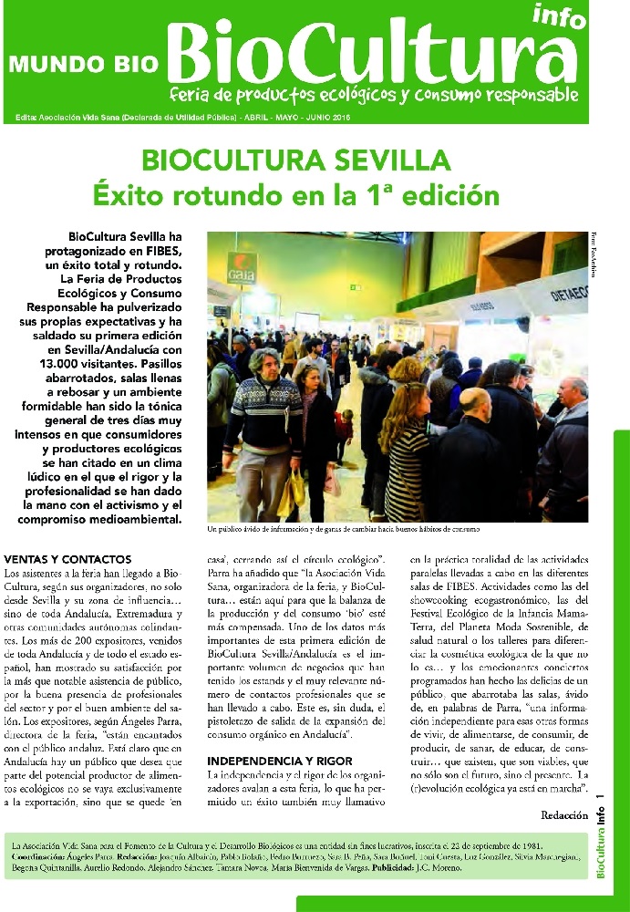 Consulta aquí ‘BioCultura Info’: toda la información sobre las ferias ecológicas de referencia