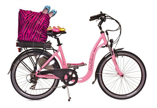 La bicicleta eléctrica rosa ideal para primavera en la ciudad