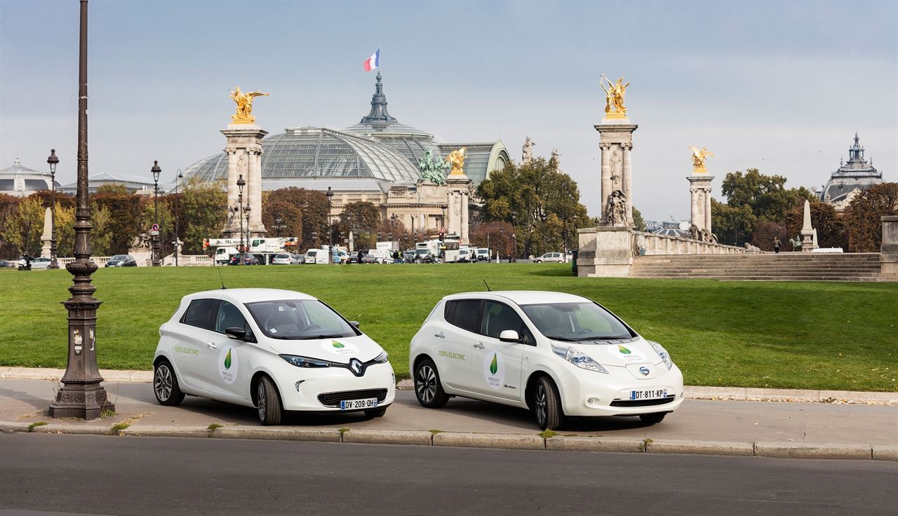 200 cohes eléctricos para la Cumbre del Clima de París