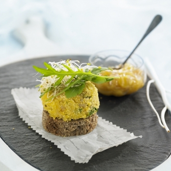 Recetas Ecológicas: Hamburguesa de arroz y garbanzos con chutney de mango