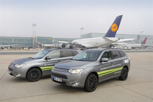 El aeropuerto de Frankfurt empieza a utilizar el Mitsubishi Outlander PHEV de propulsión híbrido enchufable