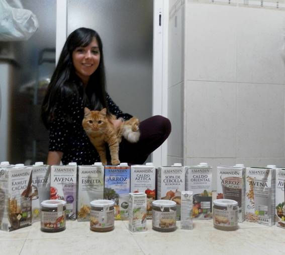 La ganadora del sorteo de la cesta de productos Amandín