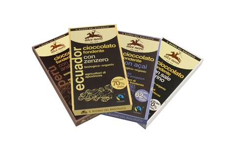 Alce Nero amplía su gama de chocolates con cuatro nuevos sabores