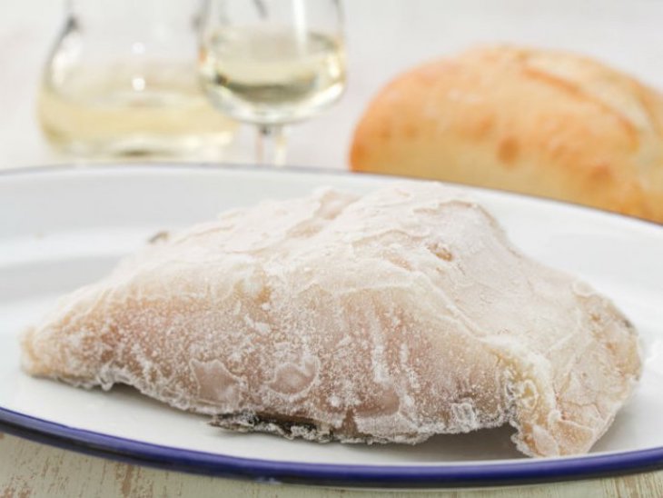 Ojito con el pescado congelado