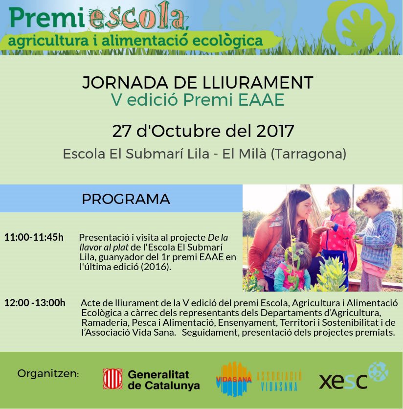 MAMATERRA El Submarí Lila acogerá la jornada de entrega del Premi Escola