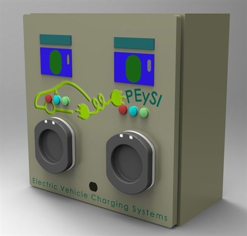 La compañía Vehículos Eléctricos Renovables propone un sistema que permite recargar dos coches simultaneamente
