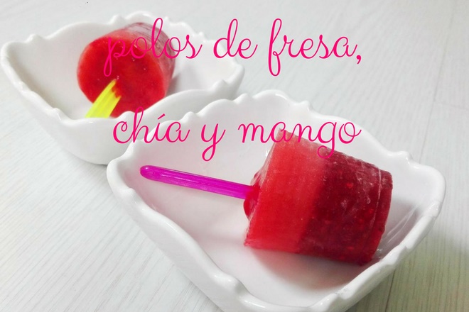 Recetas Ecológicas: Polos de fresa y chía