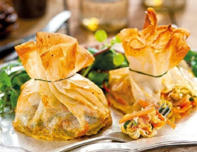 Farditos rellenos con setas japonesas