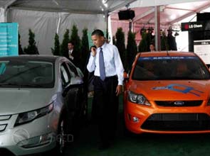 Obama lends support to Michigan’s E.V. battery