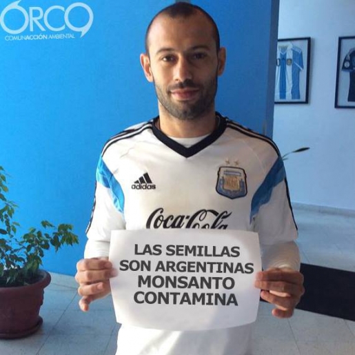 El futbolista argentino ‘Javier Mascherano’ contra MONSANTO