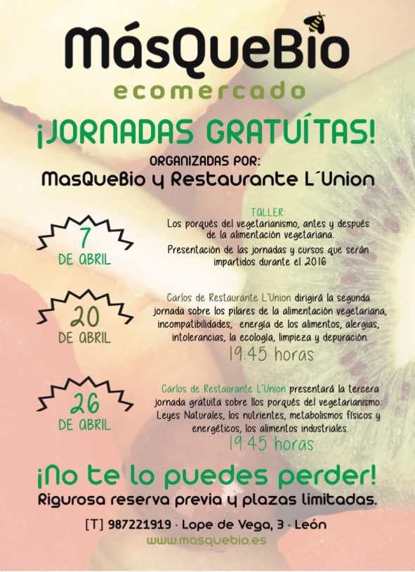 Jornadas y Talleres gratuitos sobre Alimentación Ecológica