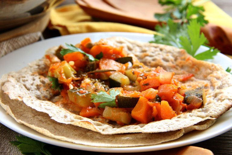 Recetas Ecológicas: Crepes de trigo sarraceno con pisto de verduras