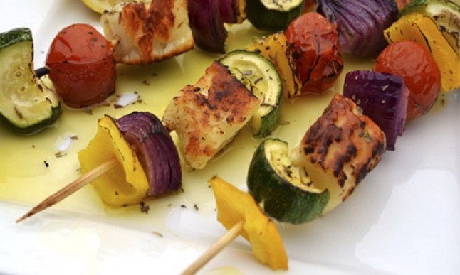 Pincho de verduras al pesto