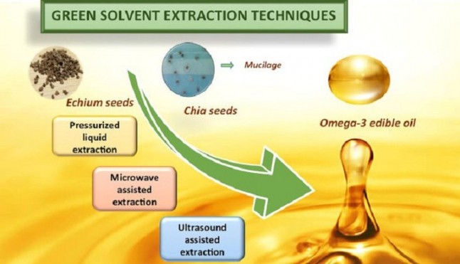 Tecnología verde para extraer los aceites vegetales ricos en omega-3