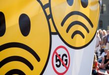 ‘STOP 5G. Si te conectas, ¡protégete!’