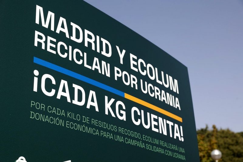 Madrid y la Fundación Ecolum a reciclar por Ucrania
