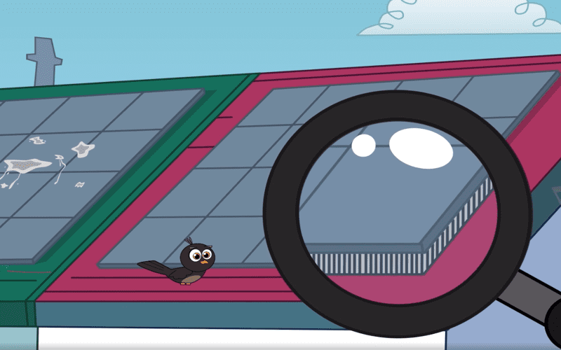 Proteger sus paneles solares contra los pájaros usando un peine antipájaros