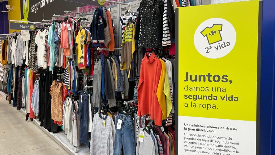 Carrefour promueve el textil de segunda mano