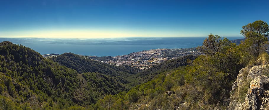 nerja andalusia spain panorama