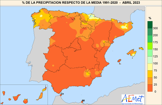 El abril más cálido y seco de la historia