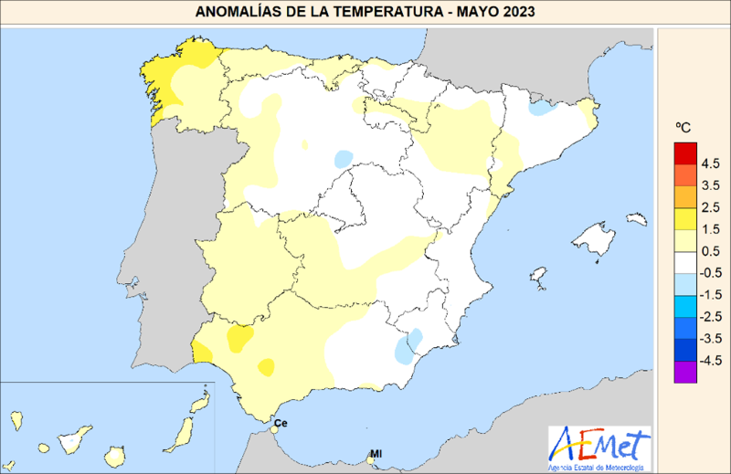 Mayo de 2023: un mes climáticamente 'normal'