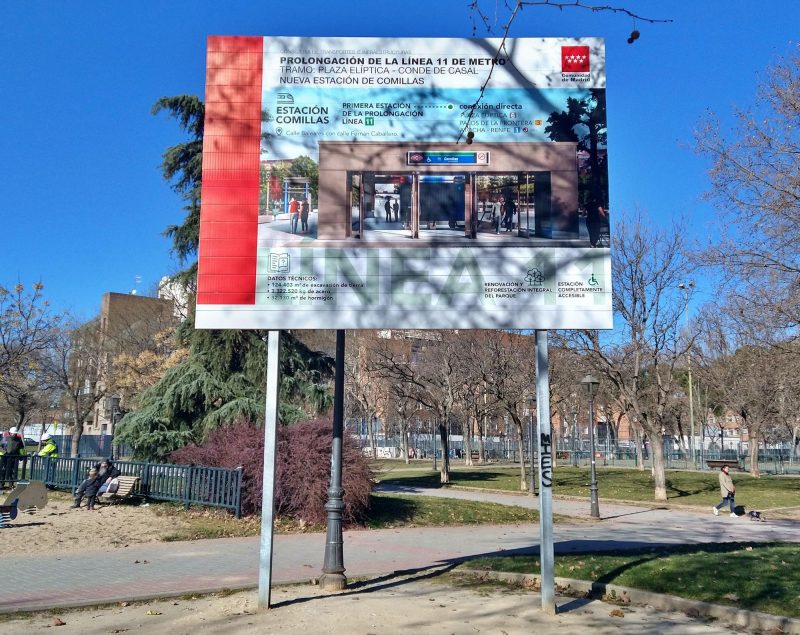 Línea 11 metro de Madrid se lleva por delante cientos de arboles