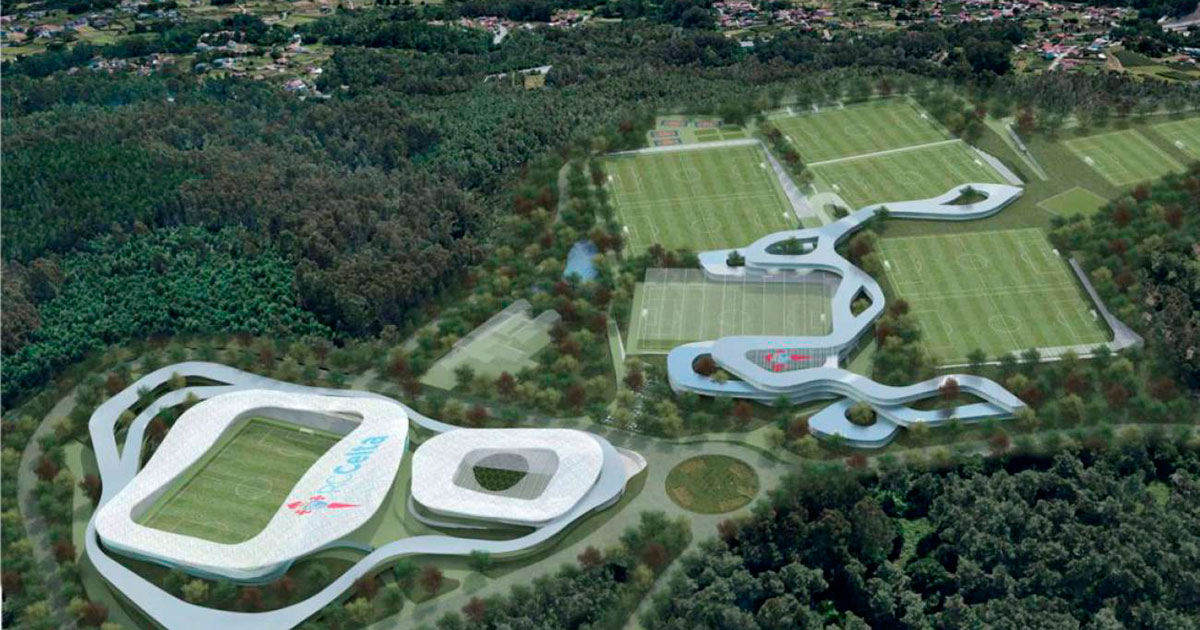 La ciudad deportiva del Celta construida sobre terrenos forestales