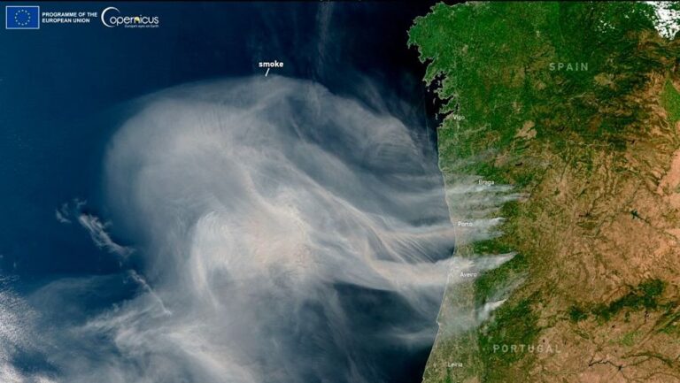 Incendios forestales Portugal asfixian Galicia
