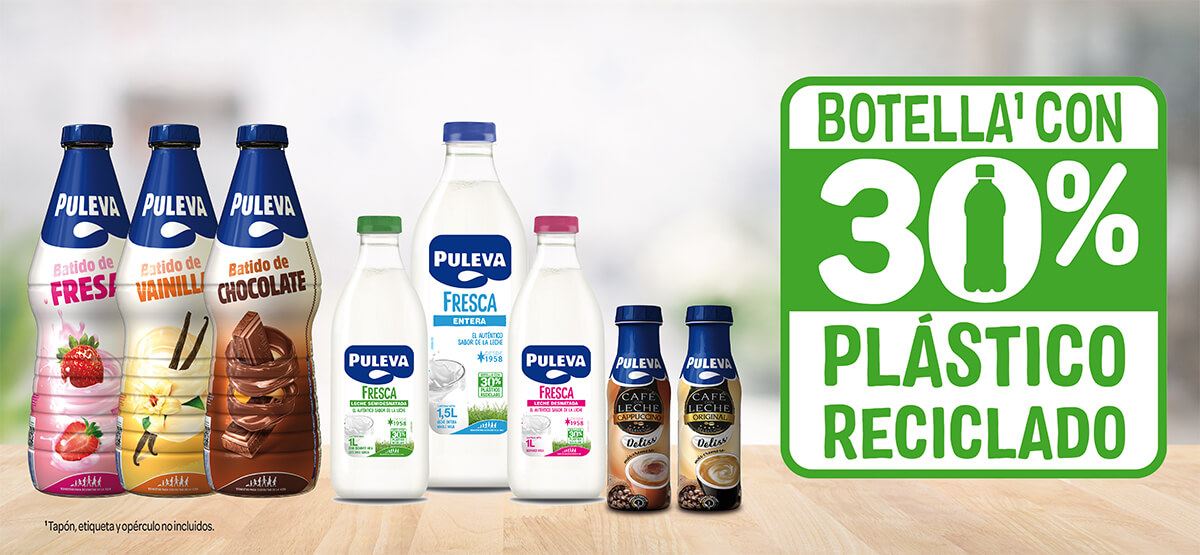 Puleva PET reciclado botellas