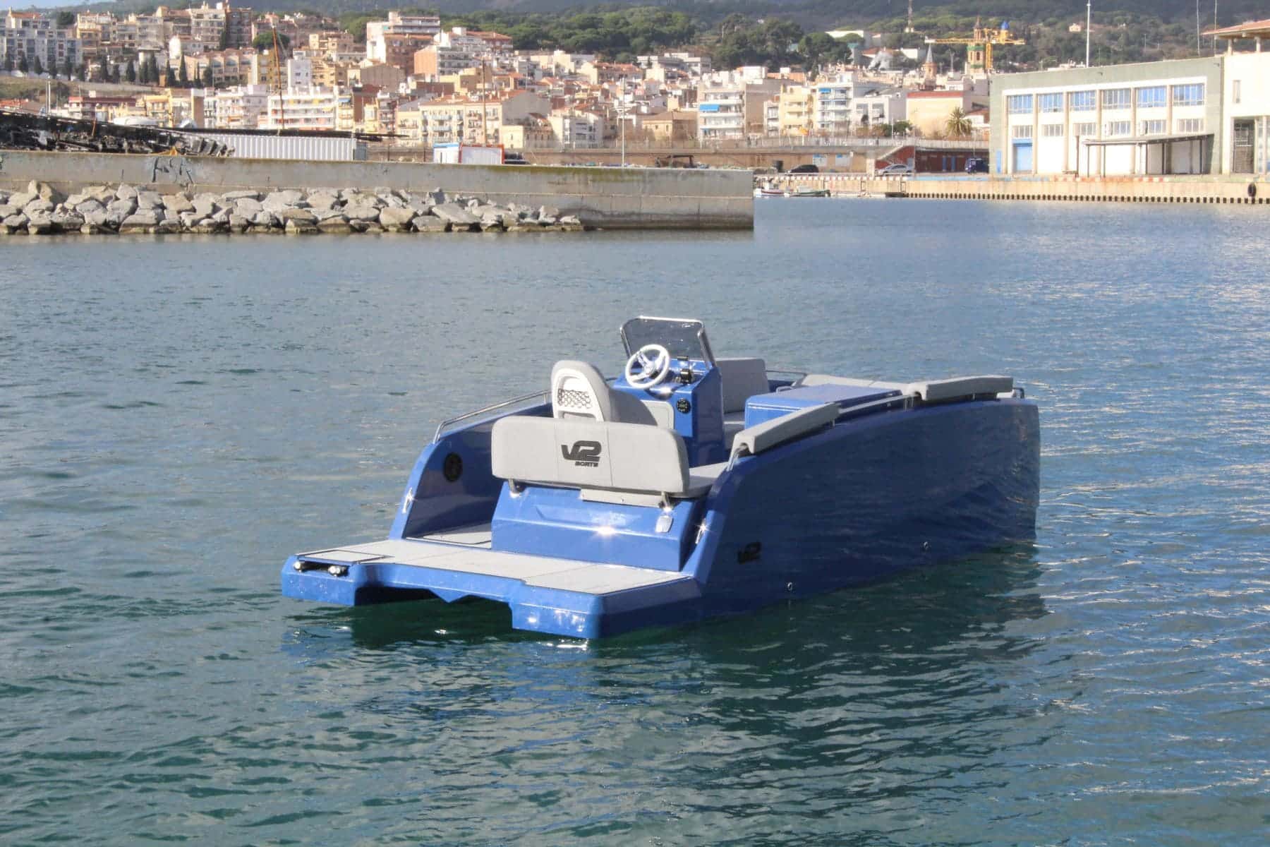catamarán impreso 3D eléctrico reciclable