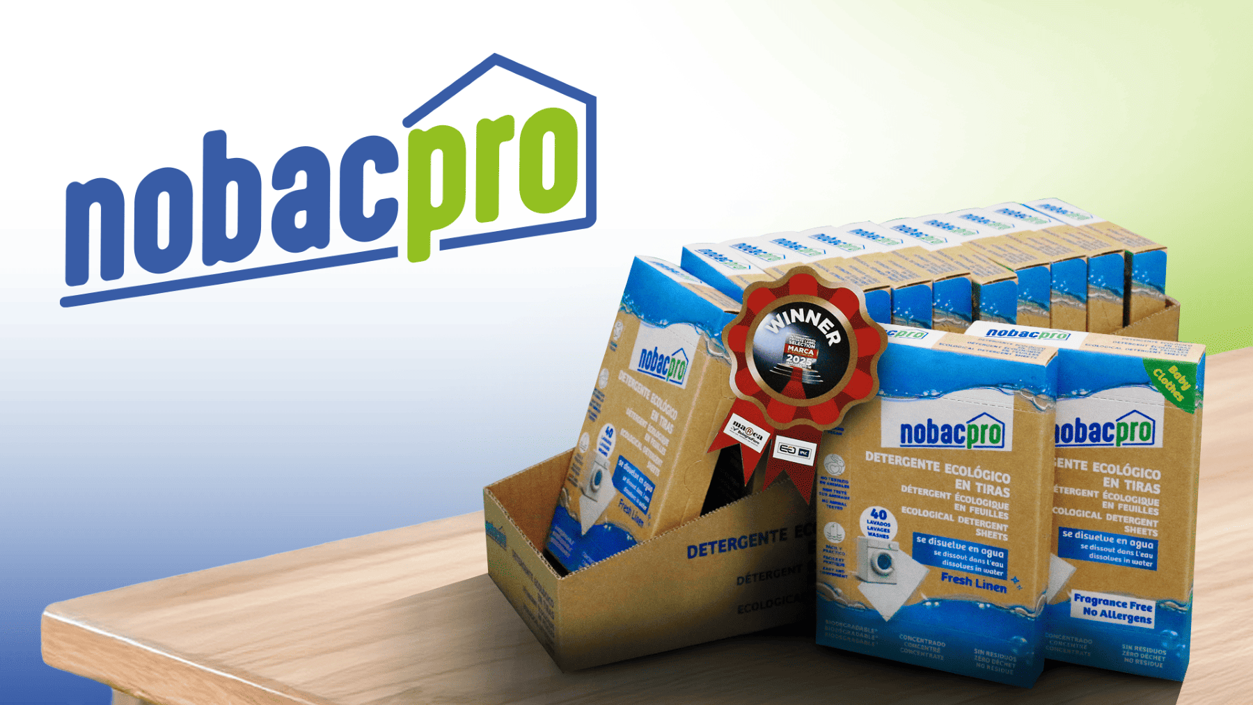 Detergente tiras alternativa sostenible