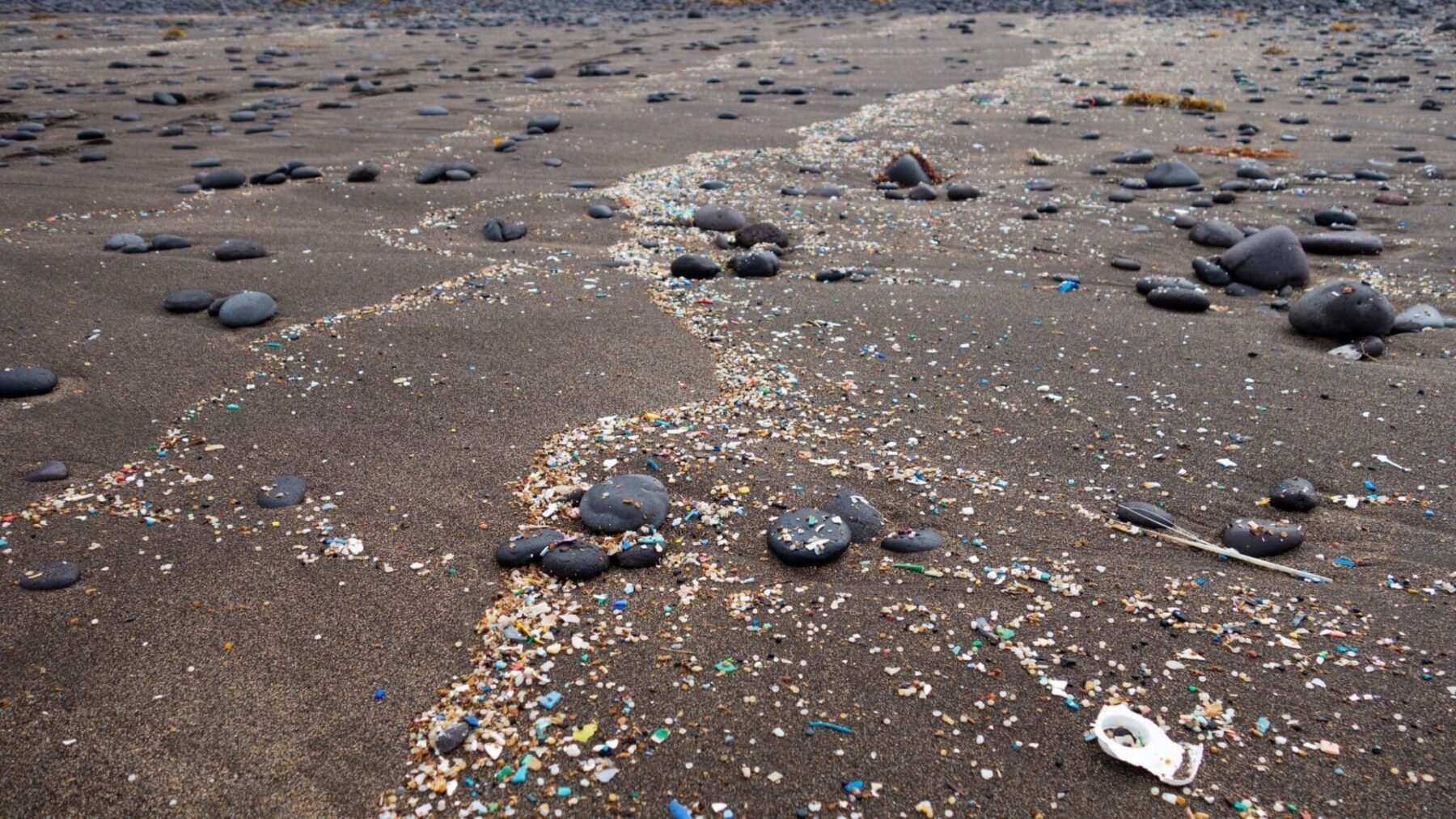 Playa microplásticos Cataluña