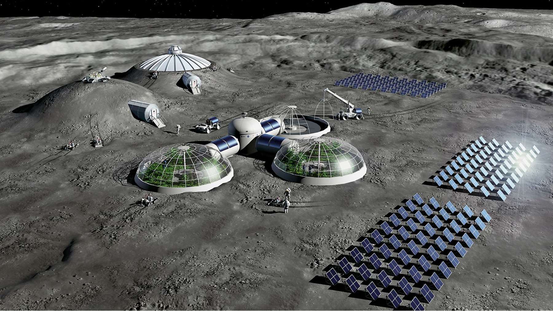 luna-paneles solares