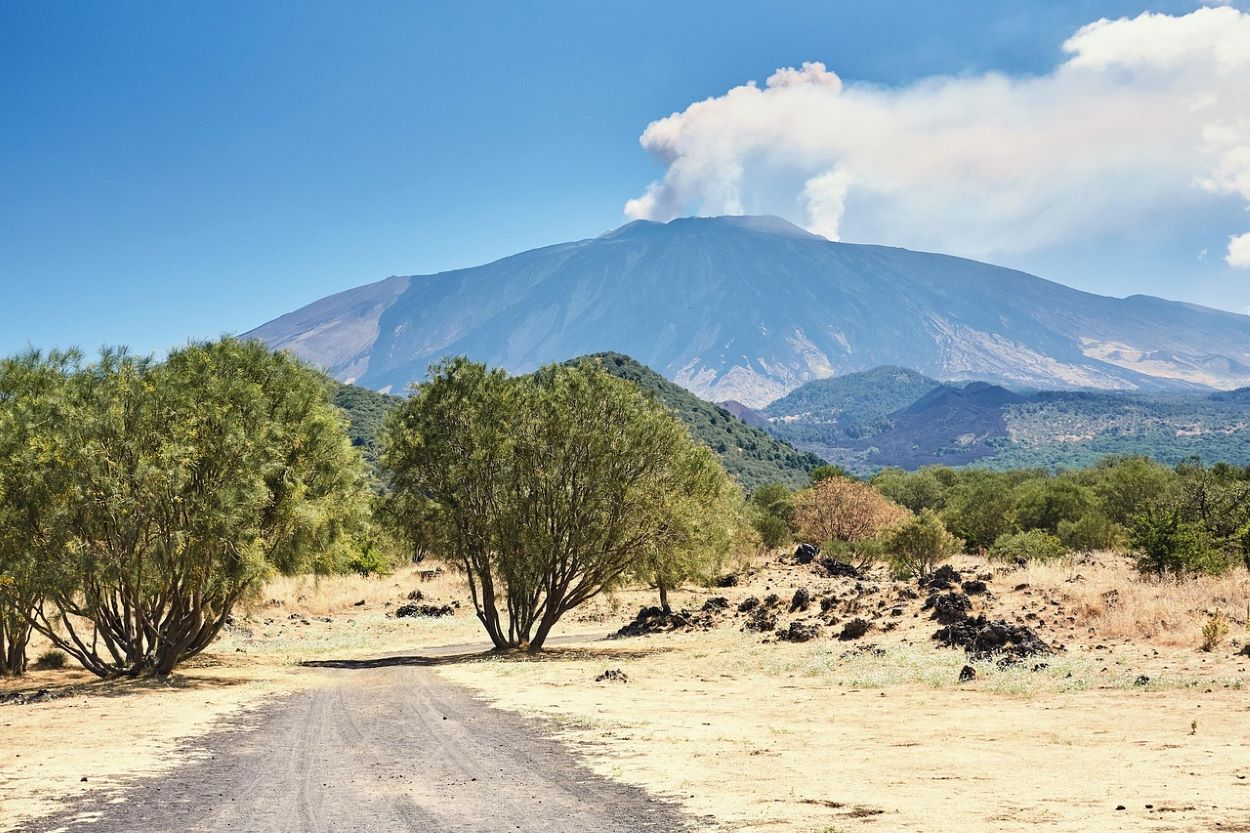Hora minuto volcán Etna