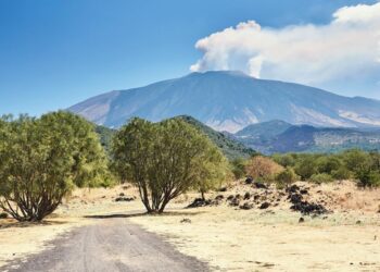 Hora minuto volcán Etna