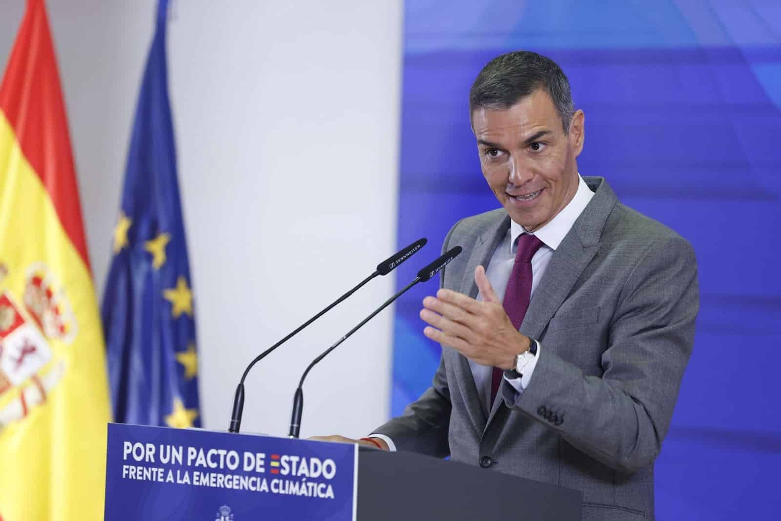 Pedro Sánchez anuncia agencia Protección Civil más recursos Pacto Estado frente Emergencia Climática