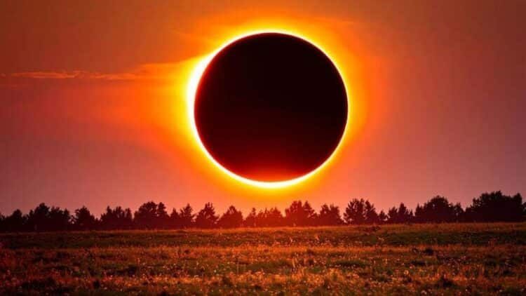 eclipse solar donde día transforma noche muchos pájaros se comportan como amaneciera
