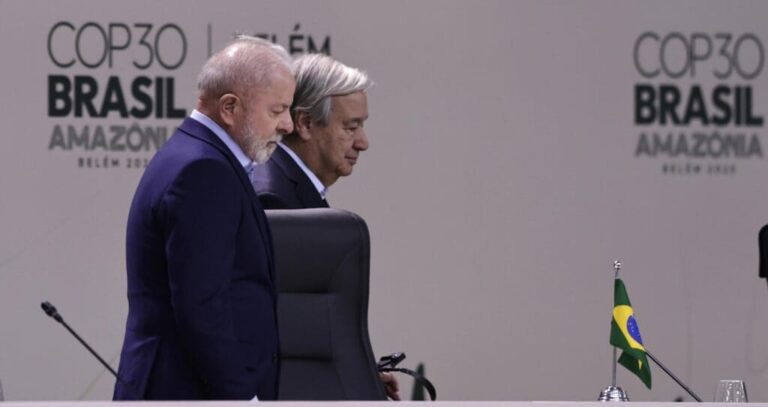 COP30 en Belém, en la Amazonía brasileña, durante la apertura de una cumbre climática marcada por desastres extremos y negacionismo climático