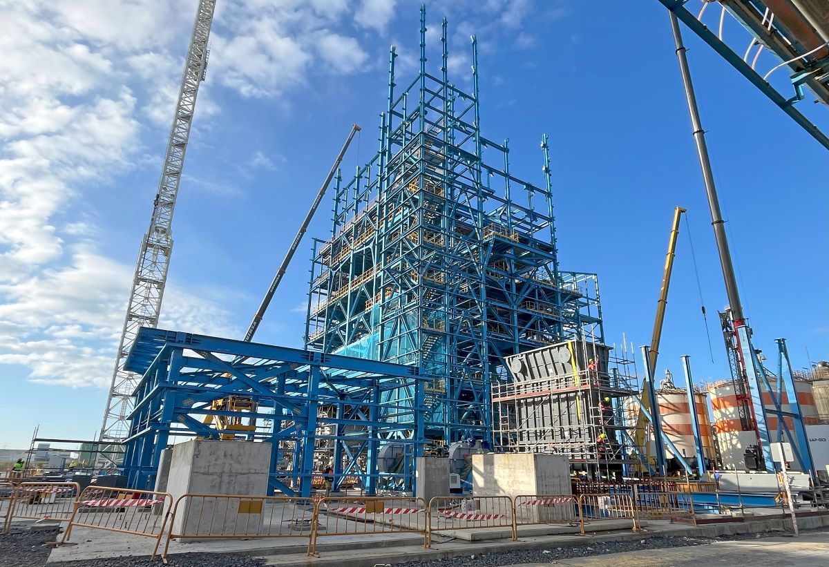 Vista de las instalaciones del proyecto CirCular de Atlantic Copper en Huelva dedicadas al reciclaje de residuos electrónicos y recuperación de metales esenciales