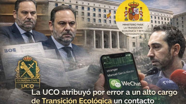 La UCO atribuyó por error a un alto cargo de Transición Ecológica un contacto de Aldama en WeChat