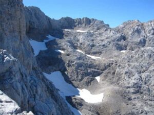 Vista del glaciar hace años