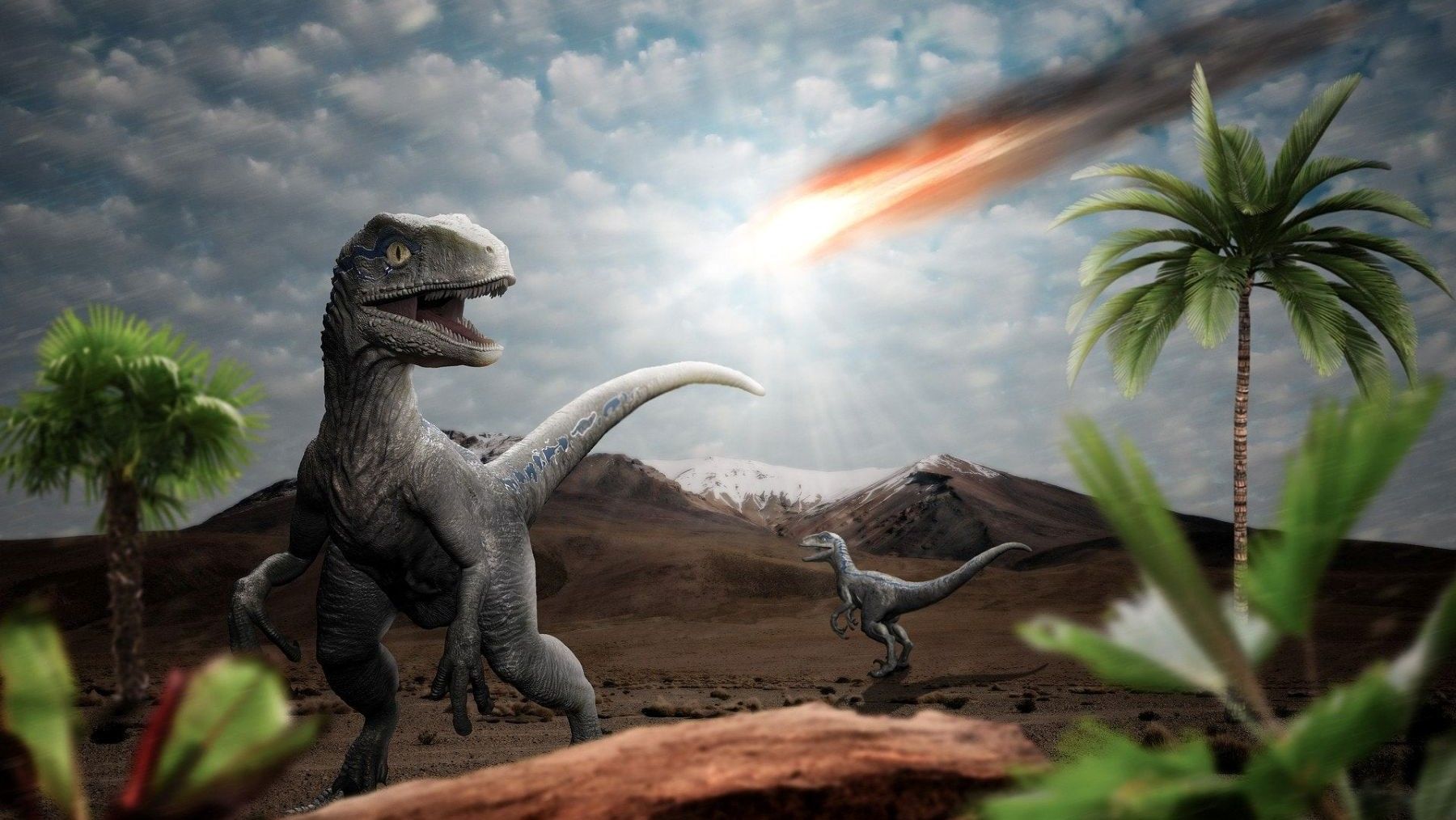 Ilustración del asteroide de Chicxulub responsable de la extinción de los dinosaurios