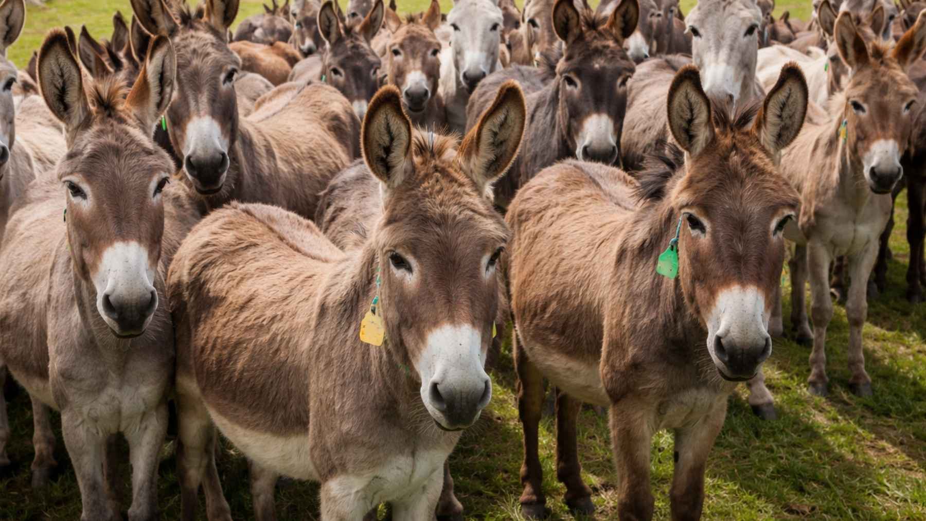 Manada de burros salvajes en Australia usada en proyectos de restauración del suelo y creación de pozos de agua